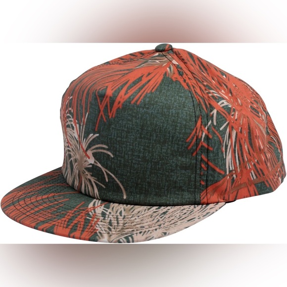 Brixton Men’s Henshaw Botanical Print Snapback Hat Green/Rust One Size - Picture 1 of 8
